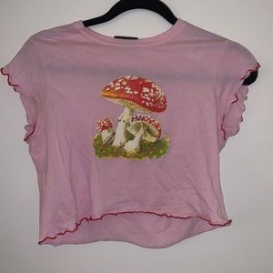 Pink Mushroom crop top